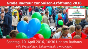 SCHERMBECK.RUNDUM: Große Radtour zur Saison-Eröffnung 2016
