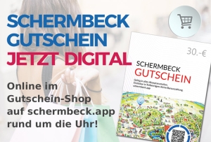 Das spontane Geschenk – Den Schermbeck-Gutschein gibt es ab dem 8. Oktober 2021 digital